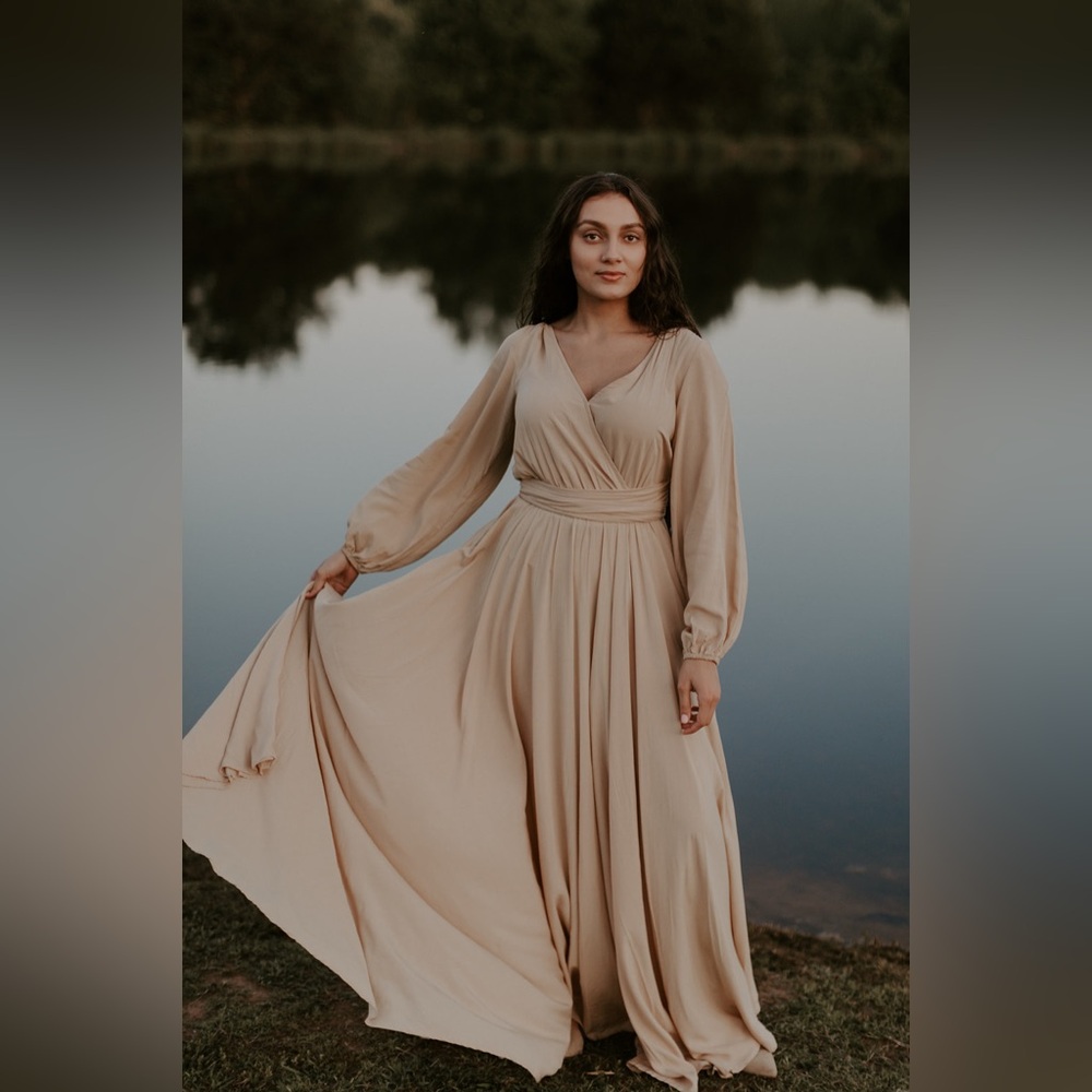 Anthropologie - Erika Peña Draped Wrap Maxi Dress - Picture 2 of 3